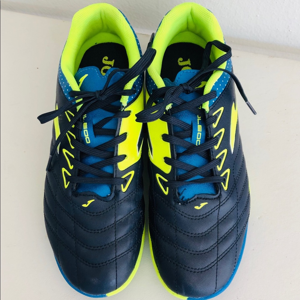 Navy/Green Soccer Cleats Joma